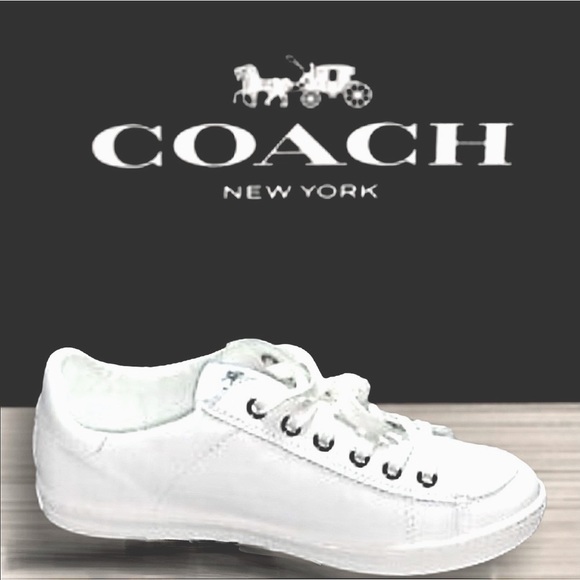 Coach 5⭐️ Rated White Leather Lace Porter Sneaker - Picture 4 of 13
